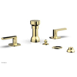 Phylrich - Four Hole Bidet Set Radi, Lever Handle - Polished Brass