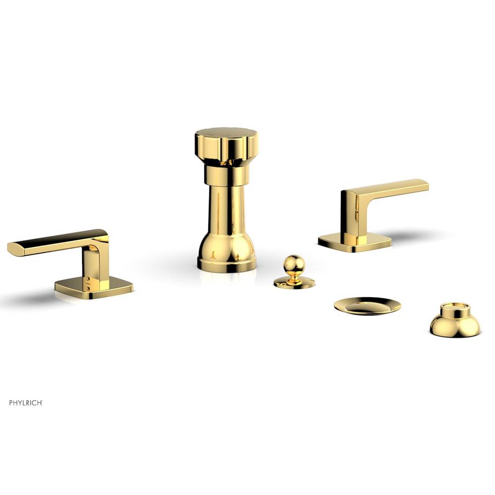 Phylrich - Four Hole Bidet Set Radi, Lever Handle - Polished Gold