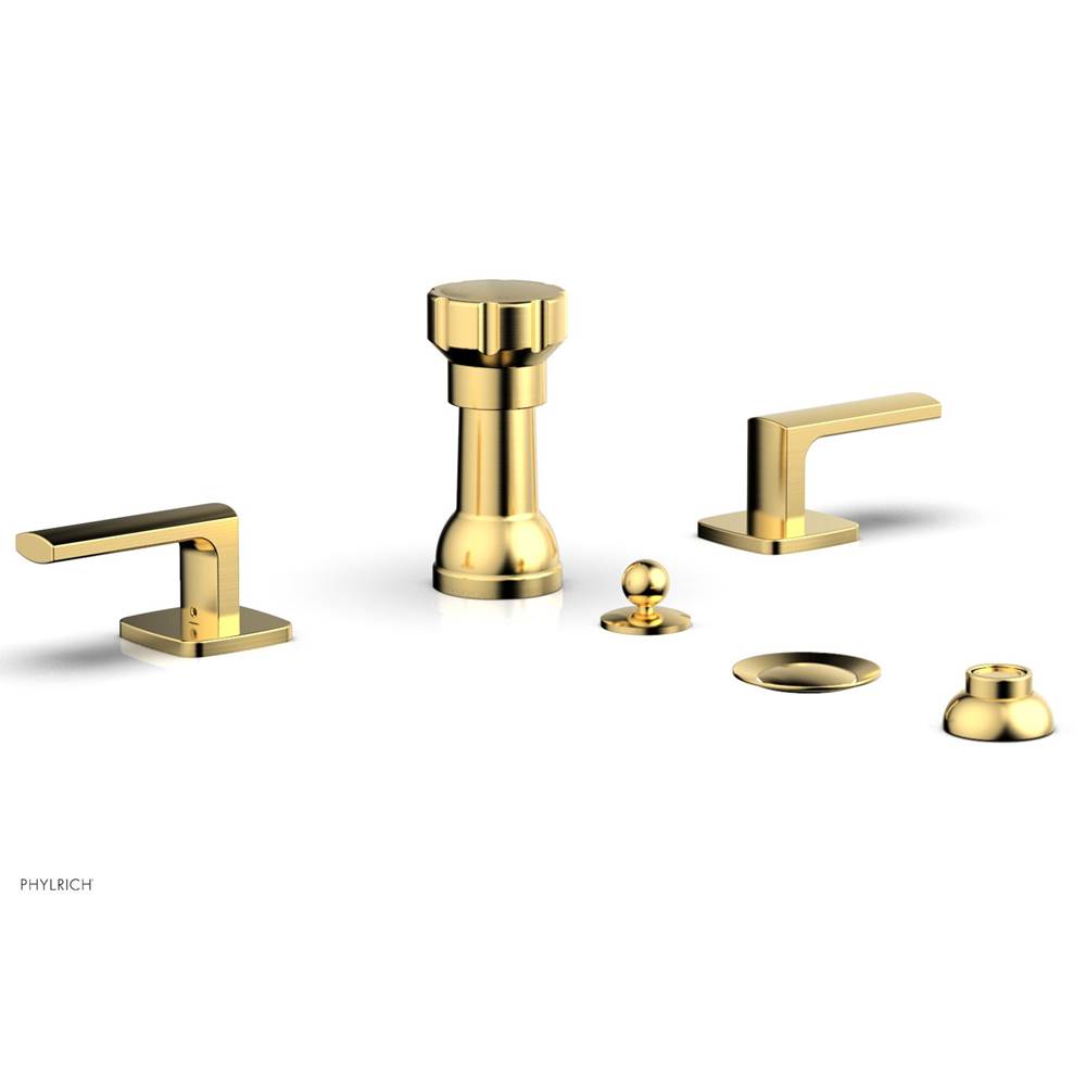 Phylrich - Four Hole Bidet Set Radi, Lever Handle - Satin Gold