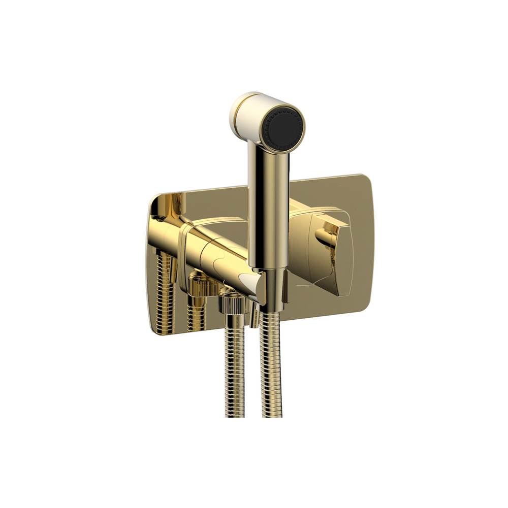 Phylrich - Wall Mounted Bidet Set Radi, Blade Handle - Polished Brass Uncoated