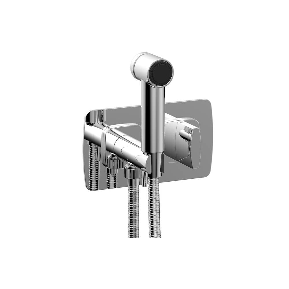 Phylrich - Wall Mounted Bidet Set Radi, Blade Handle - Polished Chrome