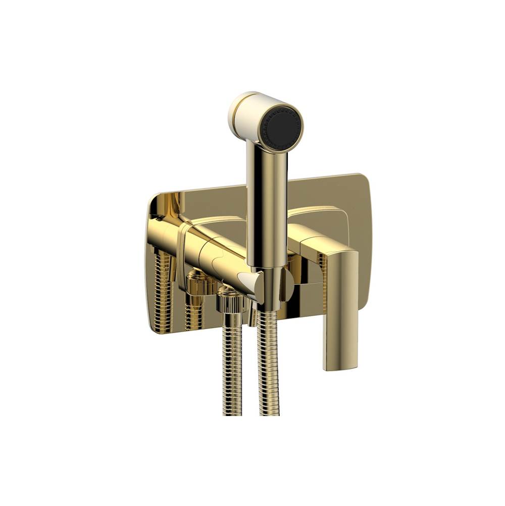 Phylrich - Wall Mounted Bidet Set Radi, Lever Handle - Polished Brass Uncoated