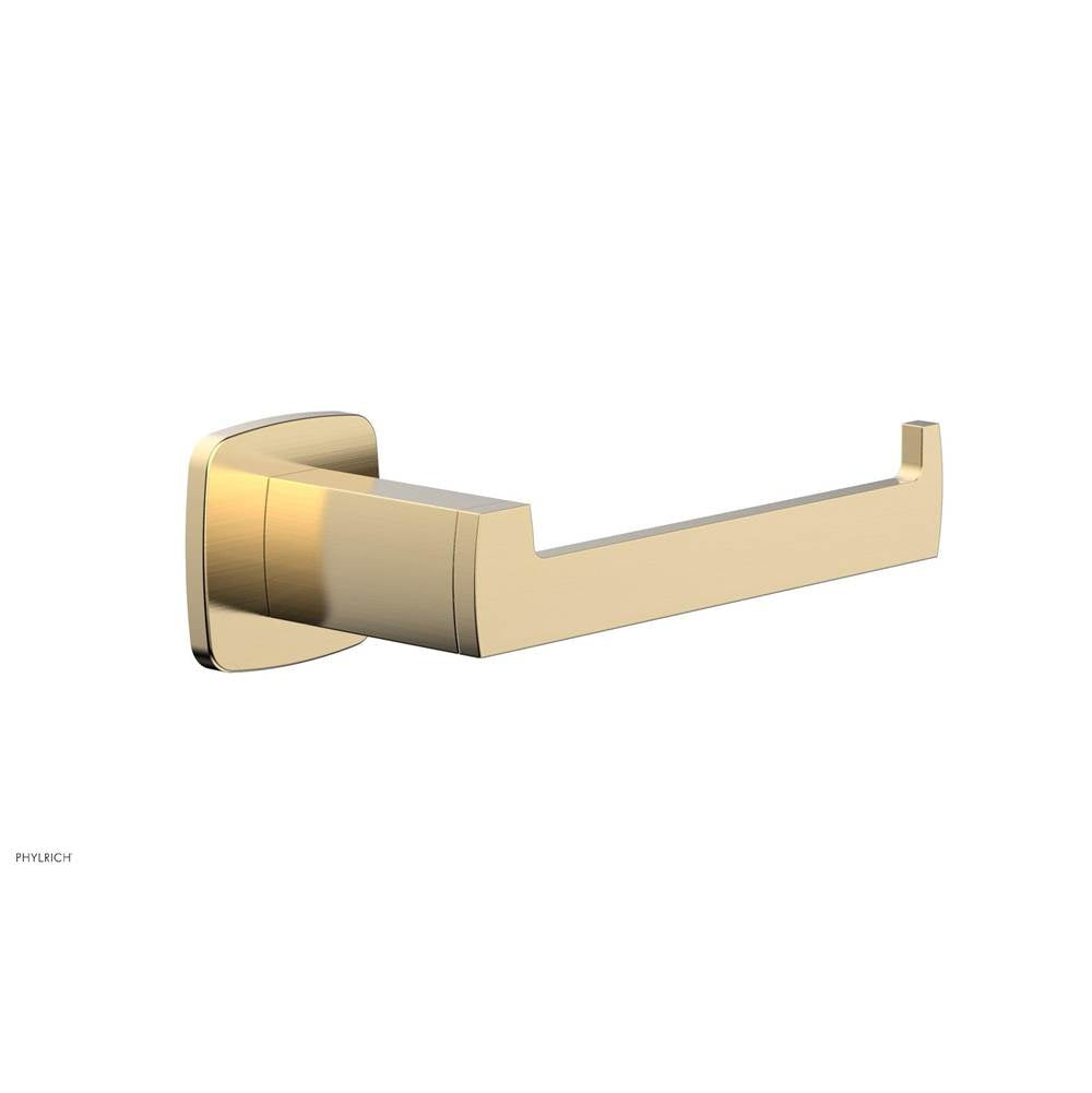 Phylrich - Single Post Paper Holder, Radi - Satin Brass