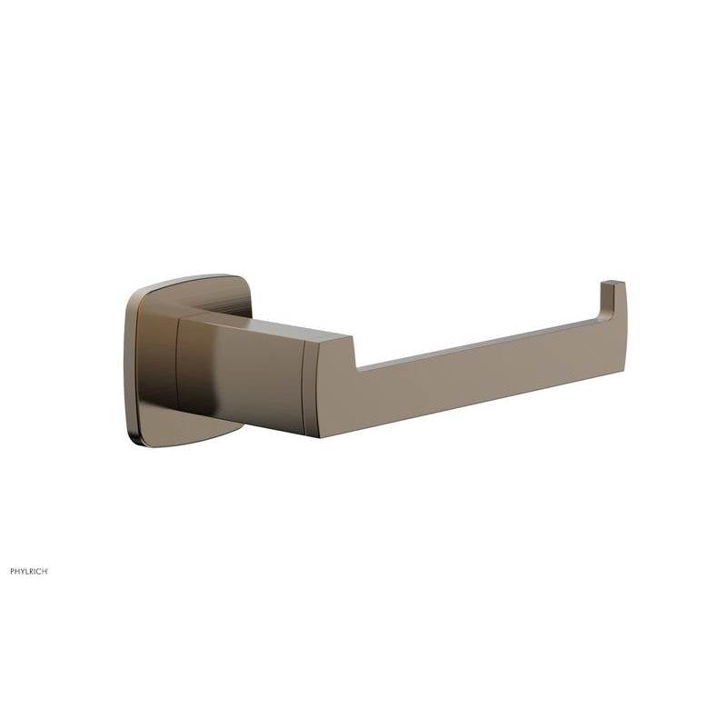 Phylrich - Single Post Paper Holder, Radi - Antique Brass