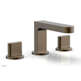 Phylrich - ROND Widespread Faucet - Blade Handles Low Spout 183-04 - Old English Brass