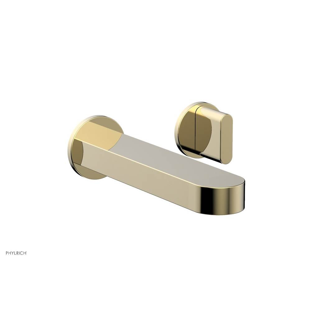 Phylrich - ROND Single Handle Wall Lavatory Set - Blade Handles 183-15 - Old English Brass