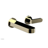 Phylrich - ROND Single Handle Wall Lavatory Set - Lever Handles 183-16 - Old English Brass