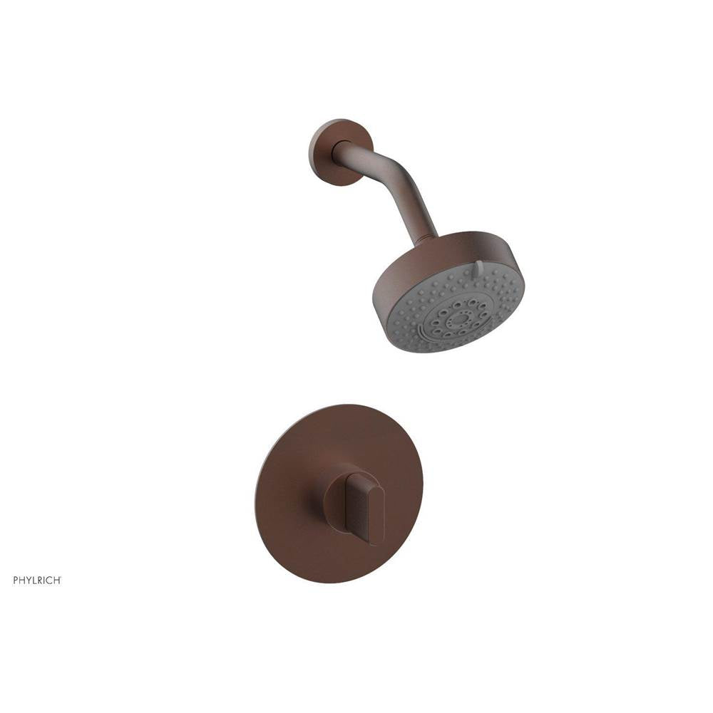 Phylrich - Pb Shwr Kit Rond, Blade Handle - Weathered Copper