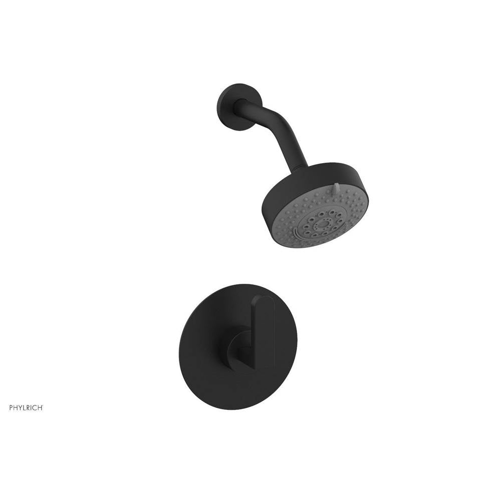 Phylrich - Pb Shwr Kit Rond, Lever Handle - Matte Black