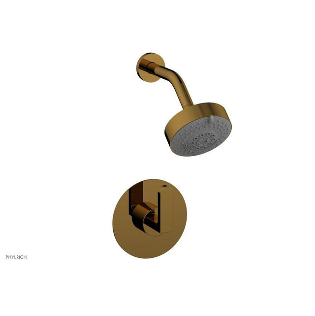 Phylrich - Pb Shwr Kit Rond, Lever Handle - French Brass