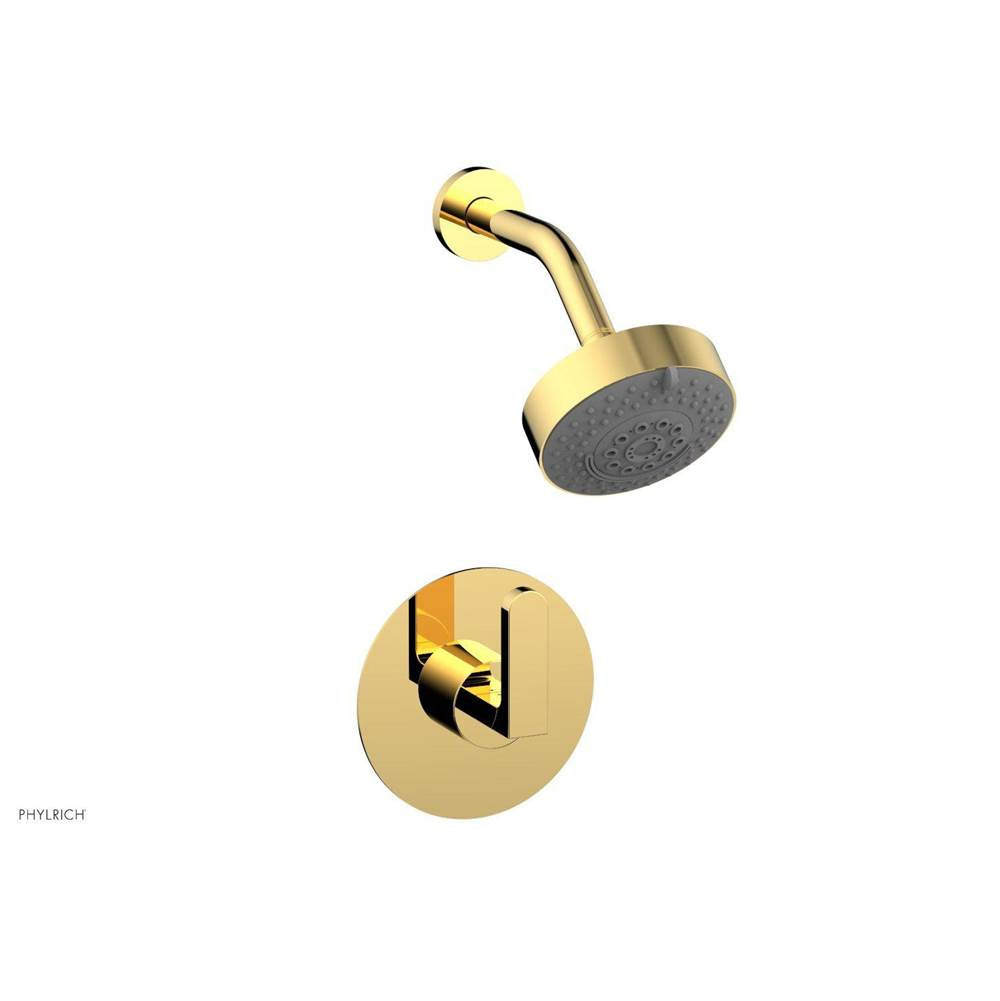 Phylrich - Pb Shwr Kit Rond, Lever Handle - Polished Gold