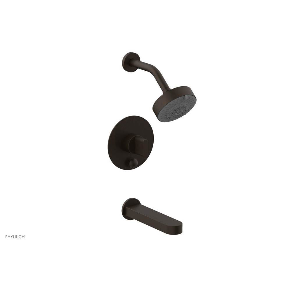 Phylrich - Pb Tub & Shwr Kit Rond, Blade Handle - Antique Bronze