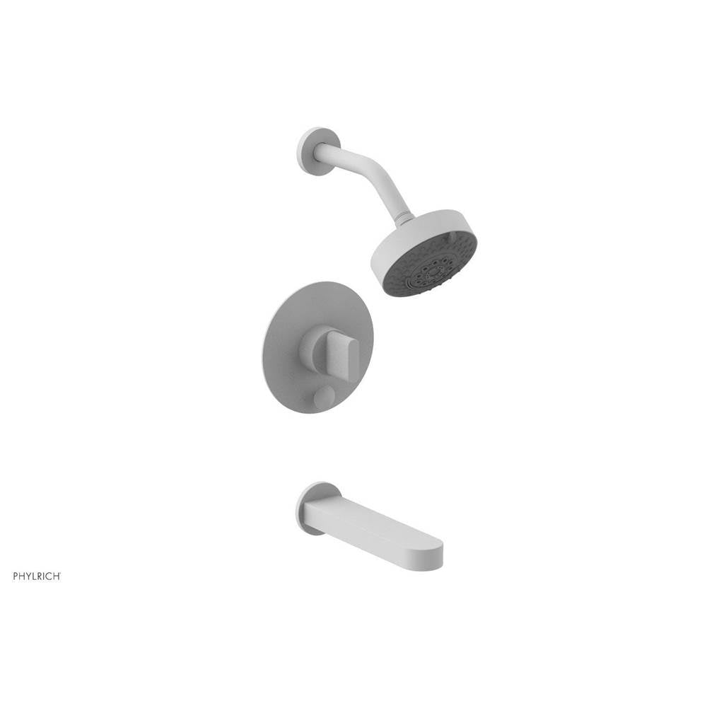 Phylrich - Pb Tub & Shwr Kit Rond, Blade Handle - Satin White