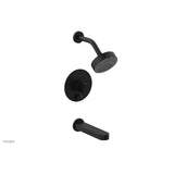 Phylrich - Pb Tub & Shwr Kit Rond, Blade Handle - Matte Black