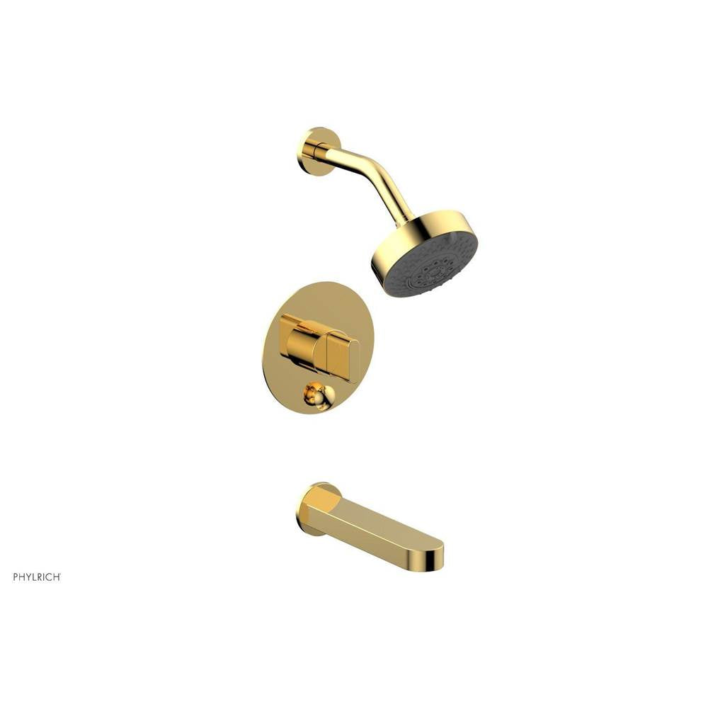 Phylrich - Pb Tub & Shwr Kit Rond, Blade Handle - Polished Gold