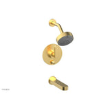 Phylrich - Pb Tub & Shwr Kit Rond, Lever Handle - Burnished Gold