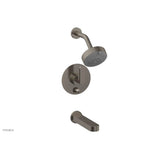 Phylrich - Pb Tub & Shwr Kit Rond, Lever Handle - Pewter
