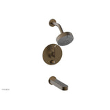 Phylrich - ROND Pressure Balance Tub and Shower Set - Lever Handle 183-27 - Old English Brass