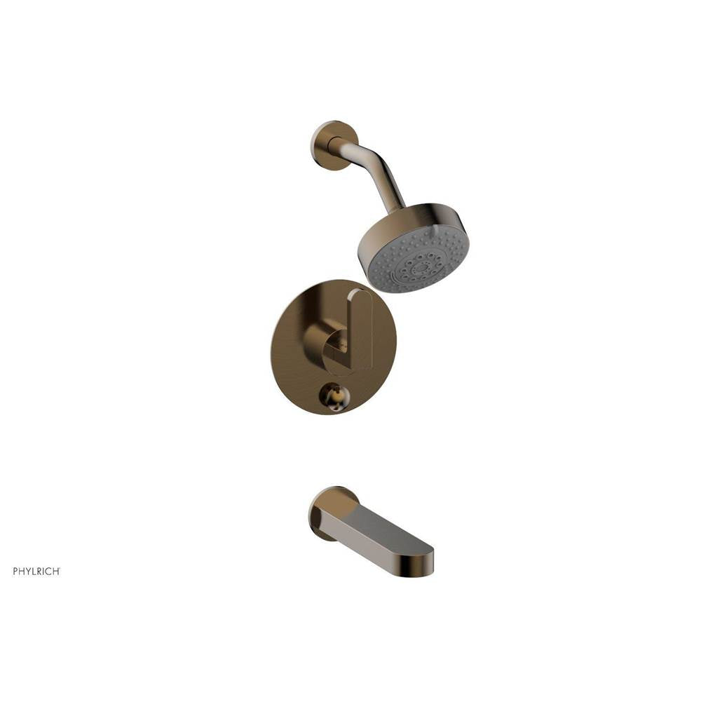Phylrich - Pb Tub & Shwr Kit Rond, Lever Handle - Antique Brass