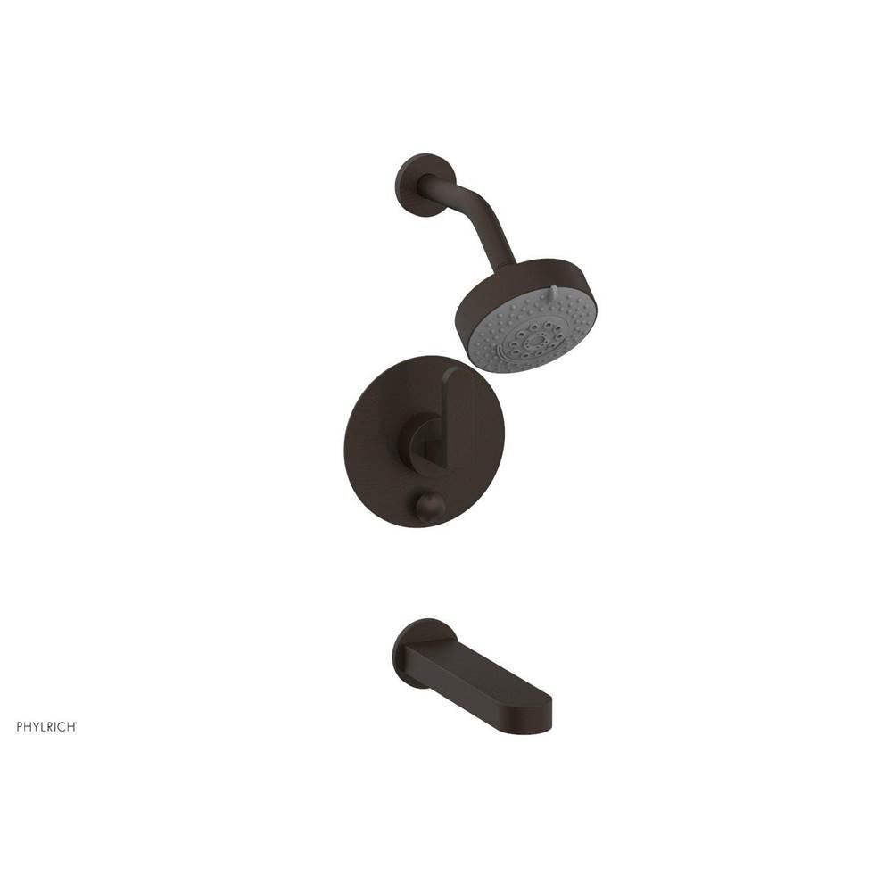 Phylrich - Pb Tub & Shwr Kit Rond, Lever Handle - Antique Bronze