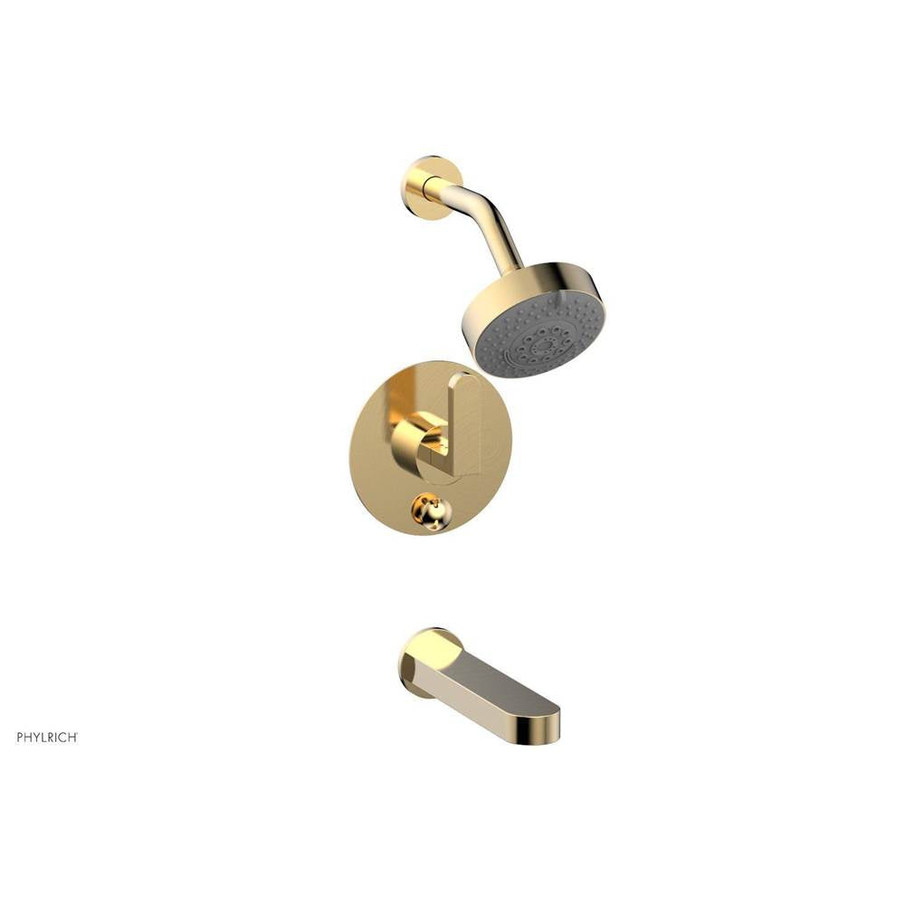 Phylrich - Pb Tub & Shwr Kit Rond, Lever Handle - Satin Brass