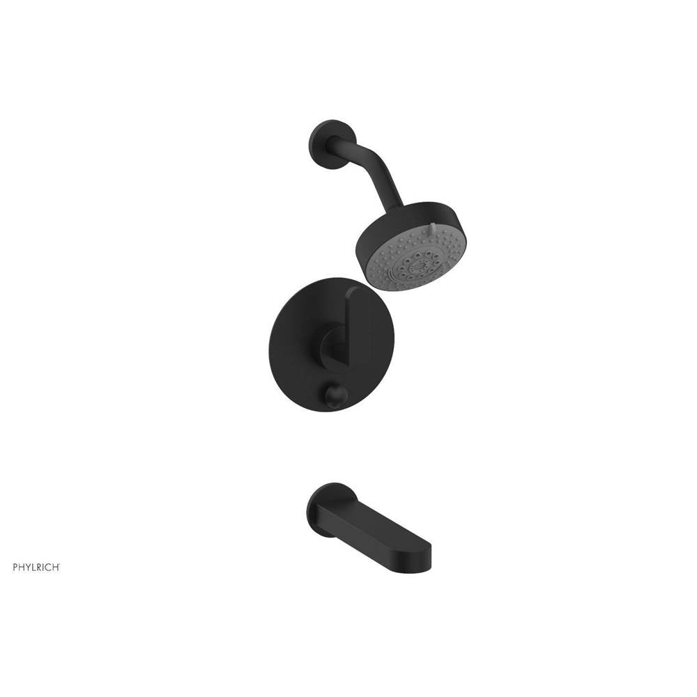 Phylrich - Pb Tub & Shwr Kit Rond, Lever Handle - Matte Black