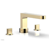 Phylrich - Deck Tub Set Rond, Blade Handle - Satin Brass