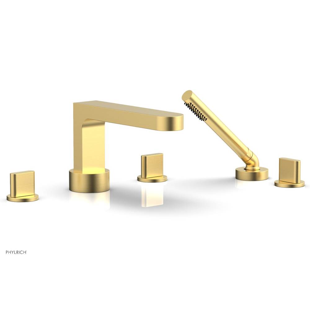 Phylrich - Deck Tub Set Rond W/ Hs, Blade Handle - Burnished Gold
