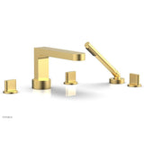 Phylrich - Deck Tub Set Rond W/ Hs, Blade Handle - Burnished Gold