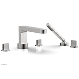 Phylrich - Deck Tub Set Rond W/ Hs, Blade Handle - Satin chrome