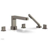 Phylrich - Deck Tub Set Rond W/ Hs, Blade Handle - Pewter