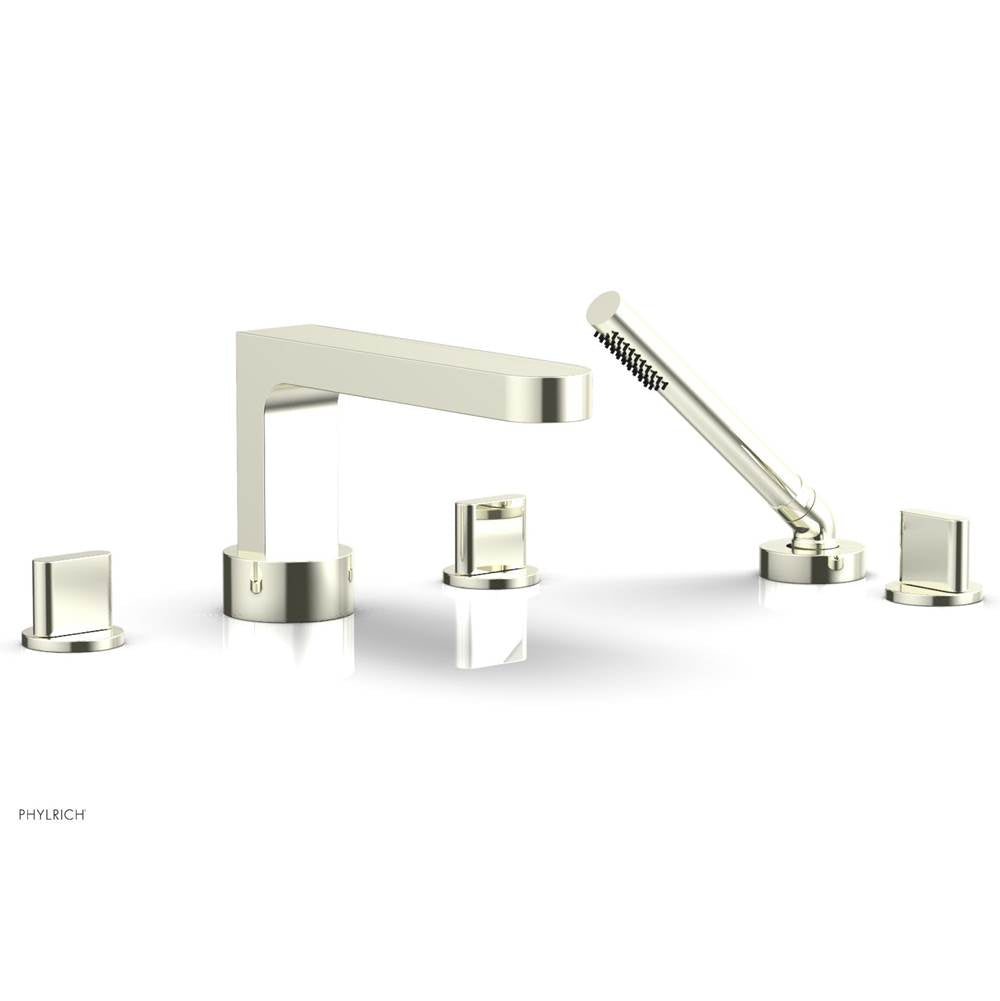 Phylrich - Deck Tub Set Rond W/ Hs, Blade Handle - Burnished Nickel