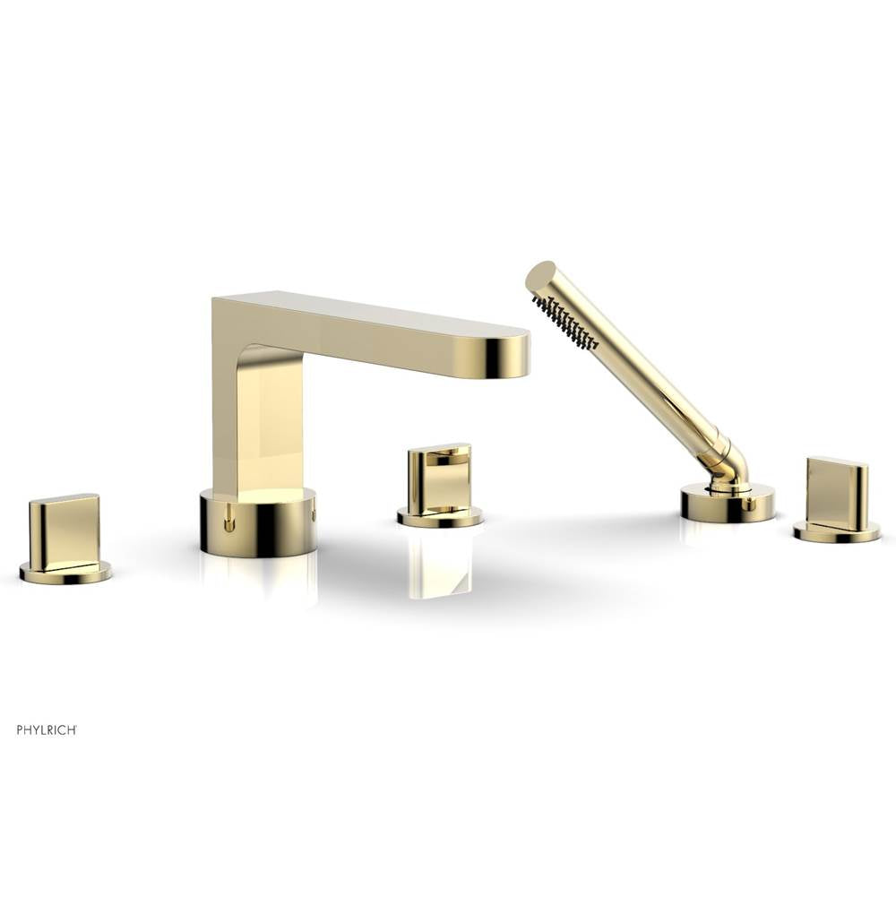 Phylrich - Deck Tub Set Rond W/ Hs, Blade Handle - Polished Brass Uncoated