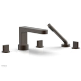 Phylrich - Deck Tub Set Rond W/ Hs, Blade Handle - Oil Rubbed Bronze