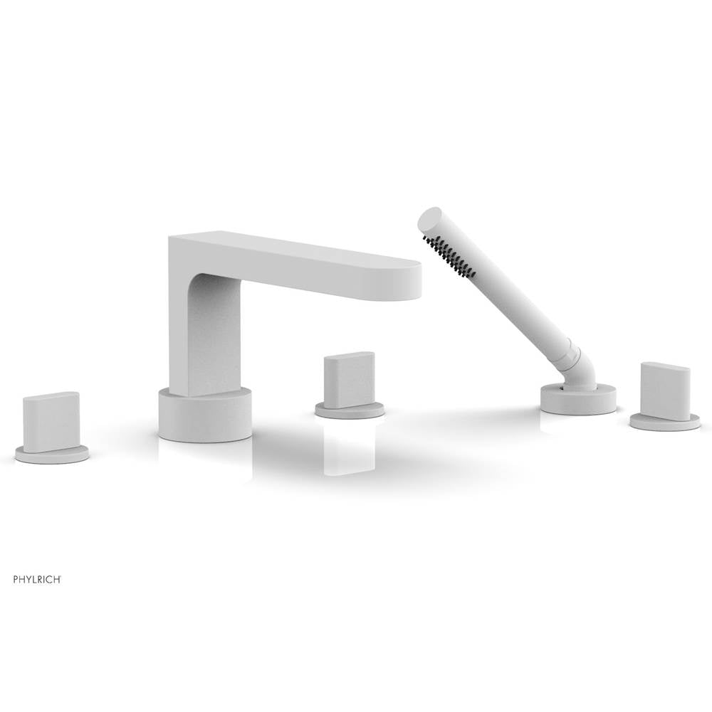 Phylrich - Deck Tub Set Rond W/ Hs, Blade Handle - Satin White