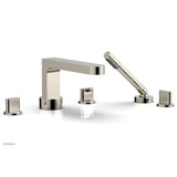 Phylrich - Deck Tub Set Rond W/ Hs, Blade Handle - Polished Nickel