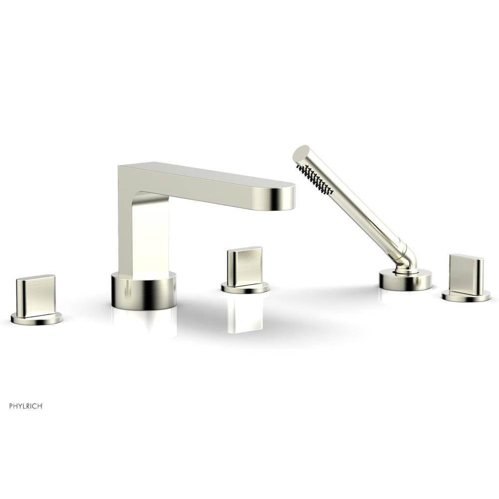 Phylrich - Deck Tub Set Rond W/ Hs, Blade Handle - Satin Nickel
