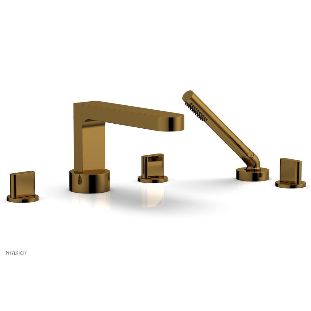 Phylrich - Deck Tub Set Rond W/ Hs, Blade Handle - French Brass