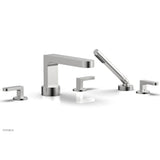 Phylrich - Deck Tub Set Rond W/ Hs, Lever Handle - Satin chrome