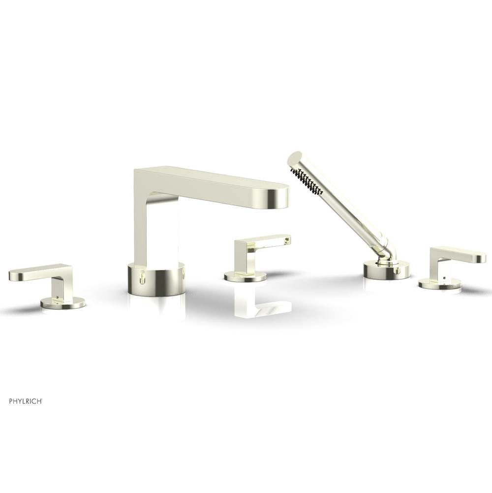 Phylrich - Deck Tub Set Rond W/ Hs, Lever Handle - Burnished Nickel