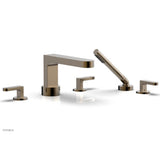 Phylrich - Deck Tub Set Rond W/ Hs, Lever Handle - Antique Brass