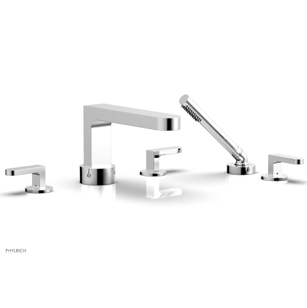 Phylrich - Deck Tub Set Rond W/ Hs, Lever Handle - Polished Chrome