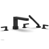Phylrich - Deck Tub Set Rond W/ Hs, Lever Handle - Matte Black