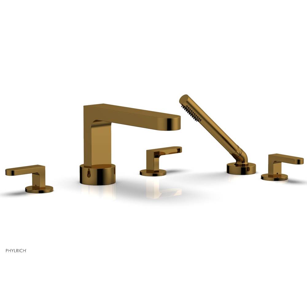 Phylrich - Deck Tub Set Rond W/ Hs, Lever Handle - French Brass