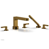 Phylrich - Deck Tub Set Rond W/ Hs, Lever Handle - French Brass