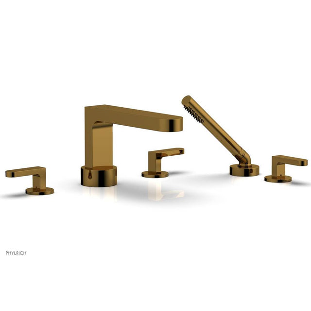 Phylrich - Deck Tub Set Rond W/ Hs, Lever Handle - French Brass