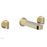 Phylrich - Wall Tub Set Rond, Blade Handle - Polished Brass Uncoated