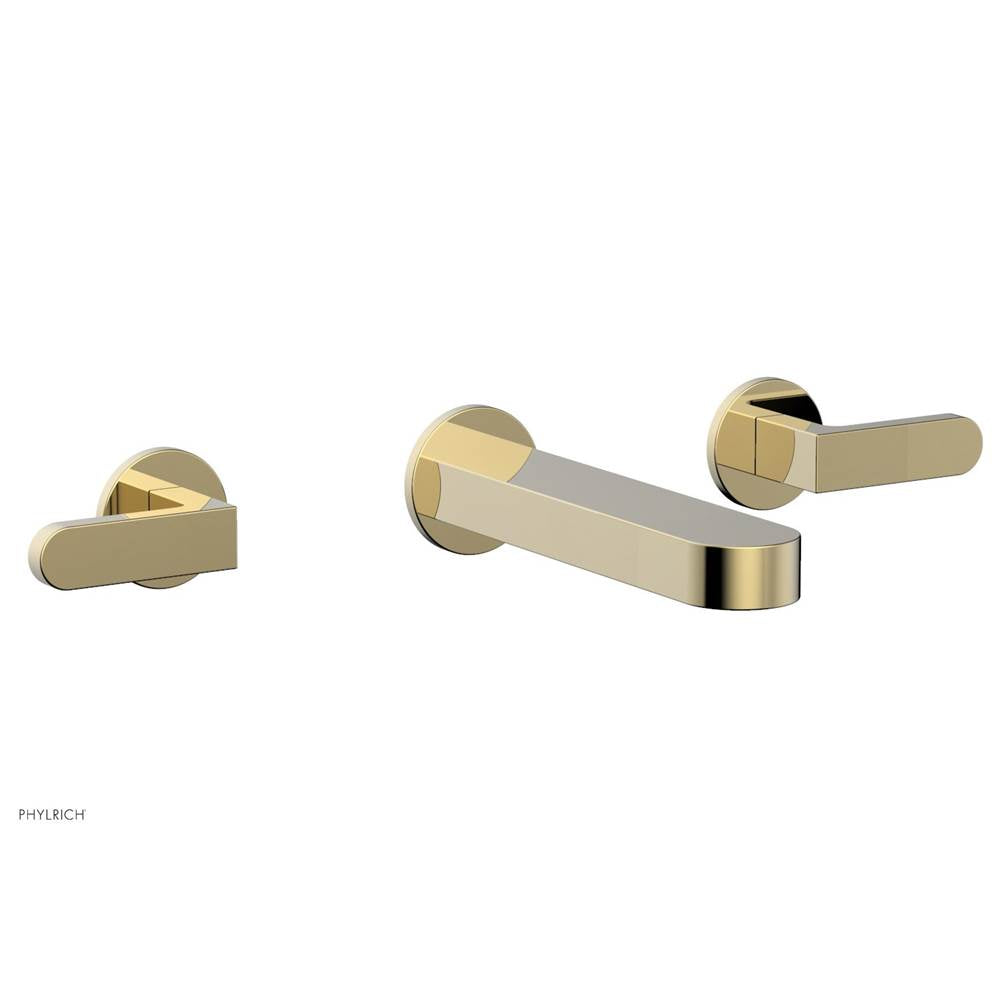Phylrich - Wall Tub Set Rond, Lever Handle - Polished Brass Uncoated