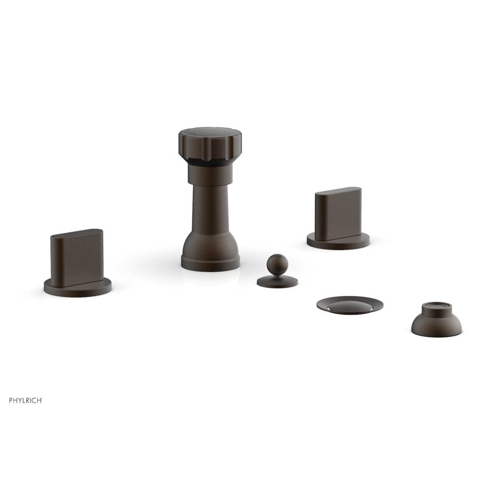 Phylrich - Four Hole Bidet Set Rond, Blade Handle - Oil Rubbed Bronze
