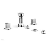 Phylrich - Four Hole Bidet Set Rond, Blade Handle - Polished Chrome